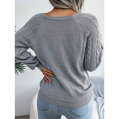 LUNARA™ – Pull tricoté à manches longues pour femme